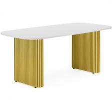 Кухонный стол Notta Бавария B 180 х 90 белая пленка шагрень / золото