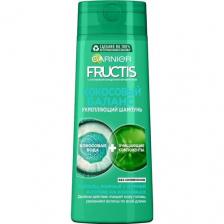 Garnier Шампунь для волос укрепляющий Fructis Кокосовый баланс для волос жирных у корней и сухих на кончиках, 250 мл , 3 шт.