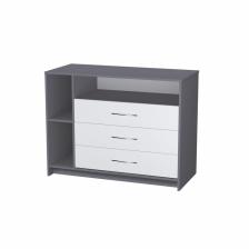 Комод c 4 ящиками Polini kids Simple 2110, 505x1130x865 мм, серо-белый