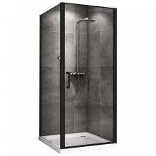 Душевой уголок Abber Sonnenstrand 90х80 AG04090B-S80B черный, стекло прозрачное