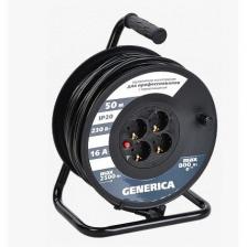 IEK Катушка УК50 с т/з 4 места 2P+PE/50м 3х1,5мм2 GENERICA [WKP20-16-04-50-G]