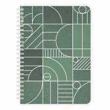 Блокнот REMARKLEE Планер ежедневник "Зелёная геометрия" Creative А5