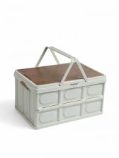 Стол - корзина Maclay 2 в 1, складной, 30 л, 43.5x30x24/6 см, светло-серый
