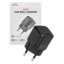 Сетевое зарядное устройство Keephone для iPhone 15 Pro USB Type-C 30W Black (2039321507477)