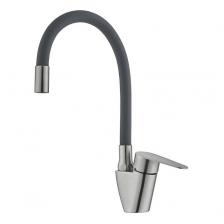 Смеситель для кухни с гибким изливом сборный Potato (Потато) P57310S-19 сатин/серый