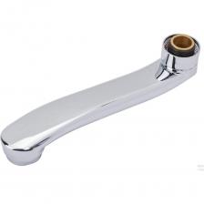 Излив для смесителя в ванную комнату с аэратором имеет диаметр 18 мм, длину - 20 см. Излив изготовлен из нержавеющей стали. Толщина стенки излива 0,5 мм, гайка 3/4".