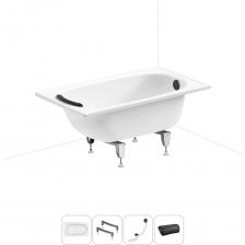 Комплексное предложение для обустройства ванной комнаты. ВАННА SANITANA BLB Стальная ванна Europa толщиной 2,2 мм производится в длину от 105 до 170 см, шириной от 70 до 75 см. Трехслойная стекловидная эмаль двойного обжига не подвержена истиранию, выцветанию и сохраняет равномерный белый цвет долгие годы. ПРОЧНЫЕ ОПОРЫ Ванна монтируется на ножки из оцинкованной стали с регулировкой по высоте и динамической нагрузкой до 300 кг. КОМПАКТНЫЙ СИФОН Слив-перелив Useful Extras с донным клапаном click-clack и съемной накладкой на перелив изготовлен из прочного полипропилена. Функция верхней очистки позволяет с легкостью устранять возможные засоры, а плоский гидрозатвор служит барьером для неприятных канализационных газов. ПОДГОЛОВНИК НА ВАКУУМНЫХ ПРИСОСКАХ Полиуретановый подголовник на ванну равномерно распределяет давление на голову, шею и плечи. Поверхность изделия не впитывает влагу и запахи.