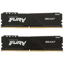 Оперативная память Kingston FURY Beast DDR4 16Gb (2x8Gb) 3200MHz Black (KF432C16BBK2/16)