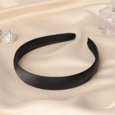 Ободок для волос «Атлас», классика, 2 см, чёрный