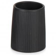 Керамический стакан для зубных щеток «Singapore» – стильный и практичный аксессуар для ванной комнаты. Стакан отличается обтекаемой формой и оригинальным дизайном с вертикальными полосками. Стакан для щеток легко мыть, он не впитывает воду и устойчив к влаге. Матовый черный цвет стакана добавит стиля и утонченности ванной комнате. Стакан для щеток будет гармонично смотреться с дозатором, ершиком и мыльницей из коллекции «Singapore». Купить аксессуары для ванной комнаты можно в квартиру, загородный дом, офис или в подарок близкому человеку.