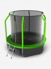 Батут каркасный EVO JUMP Cosmo 8ft зеленый + нижняя защитная сеть, диаметр 244 см, Зеленый