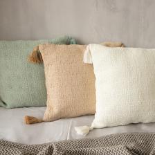 Наволочка декоративная с кисточками SL Home TASSEL, 45x45 см, коричневая