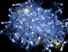 IEK LIGHTING Гирлянда нить 10м 100 светодиодов белый свет IP44 прозрачный шнур 3м 230В мерцание транзит LGDU121-2-100-10-T-S-44 1 шт