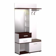 Шкаф «Норвуд 70», 1120x400x2125 мм, цвет белый/орех шоколадный