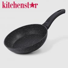 Сковорода Kitchenstar Granite чёрный, белый 20 см