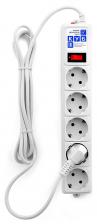 Сетевой фильтр PowerCube B, 3 м, 5 розеток, белый (SPG-B-10 WHITE)