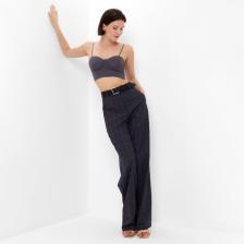 Брюки женские в клетку MINAKU: Classic, серые, размер 46