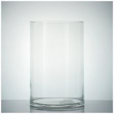 Ваза для цветов и декора, цилиндрическая стекло гладь, Неман 7293, высота 30 см, диаметр 20 см.