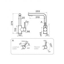Смеситель для кухни OMOIKIRI Nakagawa 2 Plus (4994445) с подключением к фильтру, красный