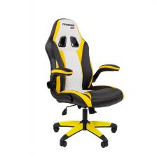 Офисное кресло Chairman Game 15 Россия экокожа черный/желтый/белый CHAIRMAN