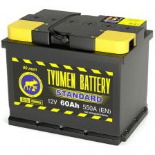 Аккумулятор для спецтехники TYUMEN BATTERY STANDARD 6CT-60L 550А о.п., 242х175х190, полярность прямая