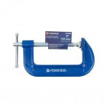 Струбцина G-образная ''Profi ''5''-125 мм от бренда FORSAGE представляет собой эффективный зажимной инструмент, который применяется при работе с деталями из различных материалов. Предназначена для фиксации предметов и прижимания их друг к другу. Применяется для кузовных работ, является профессиональным инструментом и предназначена для надежной фиксации заготовок в нужном положении. Струбцина состоит из двух элементов: подвижного элемента, регулирующего силу зажима и расстояние между губками, а так же рамы. Подвижная часть имеет специальный рычаг для удобной работы и надежной фиксации заготовки. Максимальный диапазон зажима ''5''-125 мм. Для защиты поверхности деревянных деталей от повреждения рекомендуется использовать накладки или подкладывать под губки мягкие бруски.