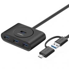 USB-хаб UGREEN USB 3.0 Hub with USB-C Port, 1м, черный CR113 40850_