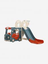 Игровой комплекс с горкой и качелями UNIX Kids Bus (171 cm) Red, Красный