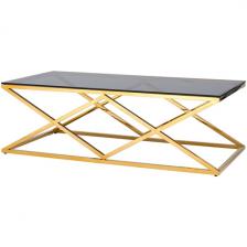Журнальный стол Stool Group 120*60 ИНСИГНИЯ золото стекло smoke УТ000001503