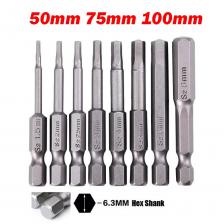 Магнитные шестигранные отвертки 50/75/100 мм