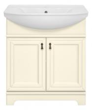 Тумба с раковиной Misty Лувр 75 бежевая глянцевая