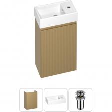 Комплексное предложение по специальной цене от Wellsee – идеальное решение для вашего комфорта. Составляющие набора проходят непрерывные деликатные апгрейды для достижения абсолютной гигиены, надежности монтажных элементов и максимального удобства в использовании. КОМПАКТНАЯ ТУМБА С РАКОВИНОЙ WC AREA. Функциональный комплект тумбы с раковиной шириной 40 см предназначен для небольших помещений, где важно сохранить каждый сантиметр свободного пространства и организовать продуманную систему хранения. Регулируемая полка внутри тумбы позволяет разместить необходимые гигиенические принадлежности, а также емкости с бытовой химией разного объема, высоты и веса. Крепления, входящие в комплект поставки, выдерживают нагрузку до 100 кг. Благодаря подвесной конструкции изделие можно установить на оптимальной высоте для удобного мытья рук как взрослых, так и детей. Основа тумбы – высококачественная импрегнированная плита МДФ, пропитанная специальным составом для максимальной защиты от влаги и образования плесени. Усиливают защитный эффект пятислойное покрытие TotalCover® и обработка поверхностей водоотталкивающим лаком, что предотвращает впитывание влаги и разбухание мебели. Мини-раковина с приятным глянцевым покрытием идеально дополняет стильную тумбу WC Area. Глубина чаши и эргономичное расположение бокового отверстия для смесителя удобны для мытья рук, лица и гигиенических процедур. Свободное место в зоне крыла позволяет разместить мыльницу или стакан с зубными щетками. Благодаря грязеотталкивающему слою минералов и повышенному антиадгезионному свойству поверхность раковины не впитывает грязь и известковый налет, устойчива к красителям и сохраняет исключительную белизну на долгие годы. ДОННЫЙ КЛАПАН CLICK-CLACK. Донный клапан из высококачественной латуни отличается прочностью и долговечностью, устойчив к коррозии, процессам окисления и повреждениям. Внутренние стенки изделия имеют фирменное защитное покрытие Protect’IN, препятствующее скоплению грязи и оседанию водопроводных примесей и солей, что облегчает уход и снижает вероятность образования засоров. В быту наличие клапана не только сдержит проникновение неприятных запахов из канализации, но и превратит обычную раковину в многофункциональный атрибут: от своеобразной емкости для стирки вещей, мытья игрушек до уходовых ванночек. Заглушка клапана служит барьером от попадания мелких предметов в сливное отверстие раковины, а удобная разборная конструкция позволяет прочищать механизм от возможных загрязнений за считанные минуты. ВАННАЯ КОМНАТА В СТИЛЕ WELLSEE. Дизайнерская сантехника для умывальной зоны представлена в едином стиле, гармонично дополняет друг друга и создает органичный тандем в широкой линейке цветовых вариаций.  МНОГОСЛОЙНАЯ УПАКОВКА. Все компоненты набора тщательно упакованы в заводскую тару с надежной фиксацией от случайного смещения и повреждения продукции в процессе транспортировки. Многослойная упаковка из плотного гофрированного картона формирует каркас, защищает от ударных нагрузок и случайных царапин.