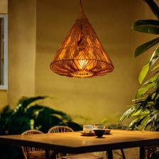 Светильник потолочный из ротанга «Саламет», 1x120 Вт, Е27, 30x30x40 см, белый