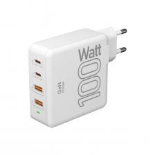 Сетевое зарядное устройство LYAMBDA SLT-100, 100 Вт, GaN 2xUSB-C PD 100W + 2xUSB-A QC 30W