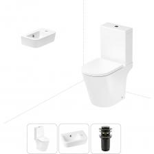 Комплексное предложение по специальной цене, включающее все необходимое для обустройства санузла / ванной комнаты. ГОТОВОЕ РЕШЕНИЕ ДЛЯ ТУАЛЕТНОЙ КОМНАТЫ Элегантный вид напольного унитаза позволяет гармонично вписаться в интерьер современного санузла или ванной комнаты, наполняя его атмосферой роскоши и уюта. Санитарный фарфор Lavinia Boho имеет более твердую и гладкую поверхность, нежели сантехнический фаянс. Система антивсплеск увеличивает гигиеничность использования изделия и делает уборку более быстрой и простой. Компактная подвесная раковина Lavinia Boho One (370 х 245 х 100) — оптимально подходит для небольших ванных комнат или гостевых санузлов. Дизайнерская сантехника изготовлена в едином стиле: изделия прекрасно дополняют друг друга и формируют органичный тандем с латунными сифонами, донными клапанами, выпусками, угловыми вентилями и элегантными аксессуарами. Гарантируем 100% качество и целостность изделий, наличие всех необходимых документов на покупку!