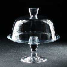 Блюдо Pasabahce Patisserie, с крышкой, на ножке, стекло, прозрачное