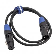 PROCAST cable XLR(m)/XLR(f).1 – профессиональный балансный кабель с установленными разъемами XLR штекер и XLR гнездо. Длина кабеля – 1 метр. Разъемы имеют современный, стильный дизайн. Снабжены надежными фиксаторами, исключающими случайное нарушение соединения. В данной модели используется балансный сигнальный кабель имеющий плотный плетеный экран из 80-ти проводников диаметром 0,10 мм каждый и две сигнальные жилы состоящие из 25 медных проводников диаметром 0,08 мм каждый. Премиальное качество PROCAST Cable XLR(m)/XLR(f).1 позволяет использовать его на объектах любого уровня. Данная модель кабеля обеспечит идеальную передачу балансного звукового сигнала и абсолютную надежность соединения.