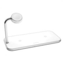 Беспроводная зарядка ZENS Dual+Watch Aluminium Wireless Charger White ZEDC05W/00