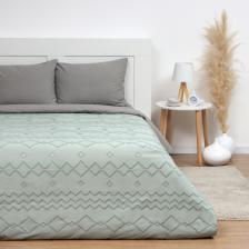 Покрывало 1.5-спальное LoveLife Tufting: Орнамент, 150x220±5 см, микрофайбер, зелёное