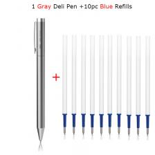 Гелевая ручка Deli золотая/серебристая 0,5 мм