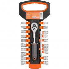 Набор головок с трещоткой 1/4" 72Т 22пр. (4-13мм, дюйм. размеры 5/32"-1/2", удл. 100мм) AIRLINE ATAP054 Головки торцевые изготовлены из высококачественной хром-ванадиевой стали, что придаёт им высокую прочность и долговечность. Финишное хромированное покрытие защищает головку от воздействия коррозии, делая ее более износостойкой. Продуманный профиль рабочей части головки предотвращает повреждение болтов и гаек, даже при самых высоких нагрузках. Все головки производятся по единой технологии на современных автоматизированных предприятиях. Тестирование происходит в собственной испытательной лаборатории, что является залогом качества и надежности. Артикул: ATAP054 Состав: металл/пластик Размер: 4,5,6,7,8,9,10,11,12,13мм, 5/32"-1/2"