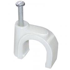 Скоба 16мм круглая пластиковая (100шт) IEK, цена за 1 упак