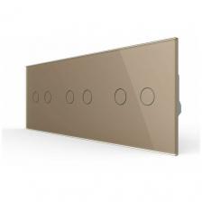 Шестиклавишный проходной сенсорный выключатель Livolo (VL-C702S/C702S/C702S-13)