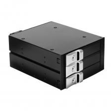 EXEGATE Корзина для HDD HS335-01 (универсальная, на 3*3,5" SATA/SAS HDD, занимает 2*5,25" отсека) [EX264639RUS]