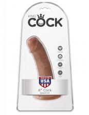 Реалистичный фаллоимитатор Pipedream King Cock 6 "Cock - мулат