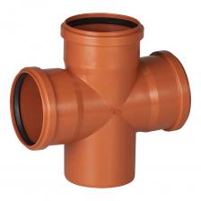 Крестовина Lammin d110х110х110 мм 87,5° пластиковая одноплоскостная для наружной канализации