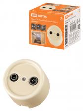 Tdm Розетка TV+R оконечная сл. кость «Болонь», SQ1820-0355 1 шт