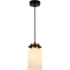 Подвесной светильник Escada Madison 1x40Вт E14, металл/стекло, черный/бронза, белый
