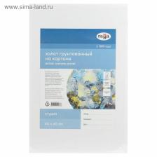 Холст на картоне «Гамма. Студия», хлопок 100%, 40x60 см, акриловый грунт, мелкозернистый
