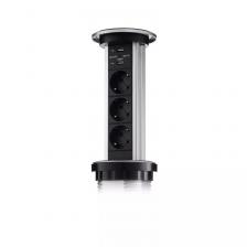 Сенсорный блок розеток LK (3 секции и 2 USB) Mebax 00-00001183